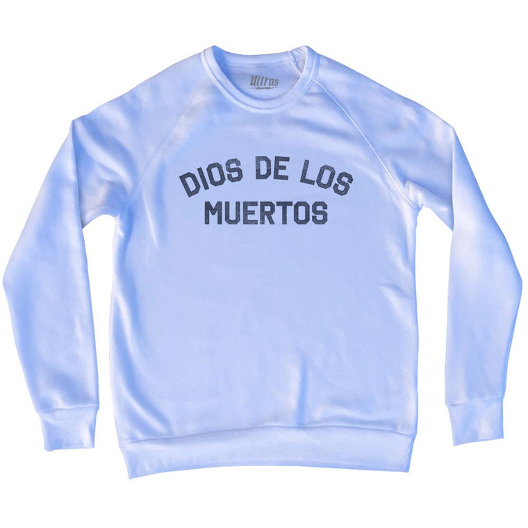 Dios De Los Muertos Adult Tri-Blend Sweatshirt - White