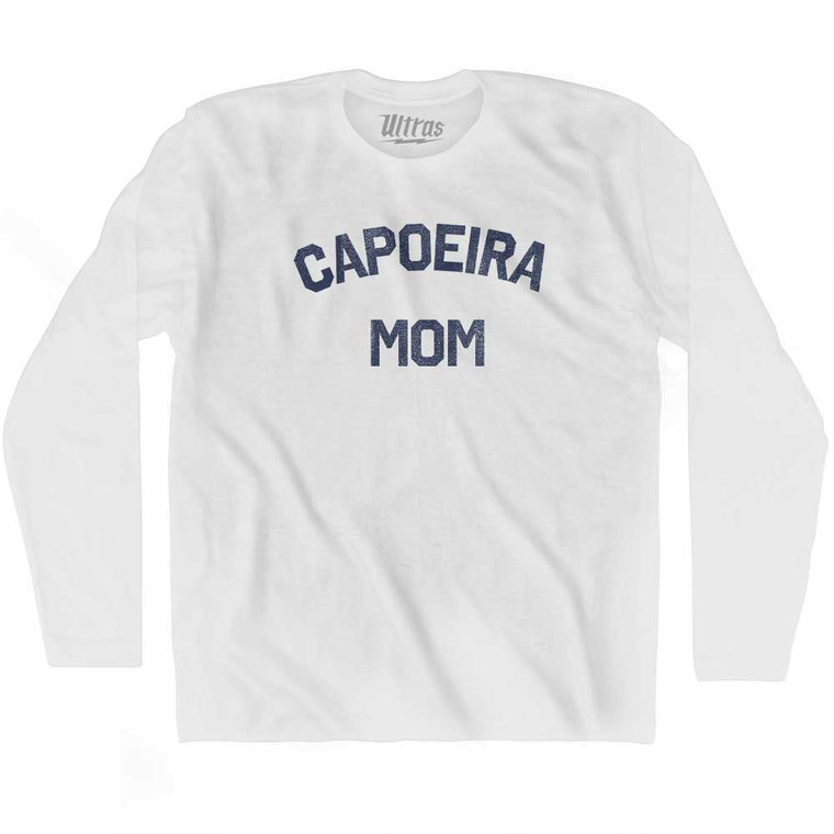 Capoeira Mom Adult Cotton Long Sleeve T-shirt - White