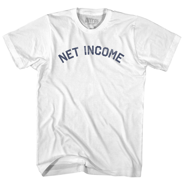 Net Income Womens Cotton Junior Cut T-Shirt - White