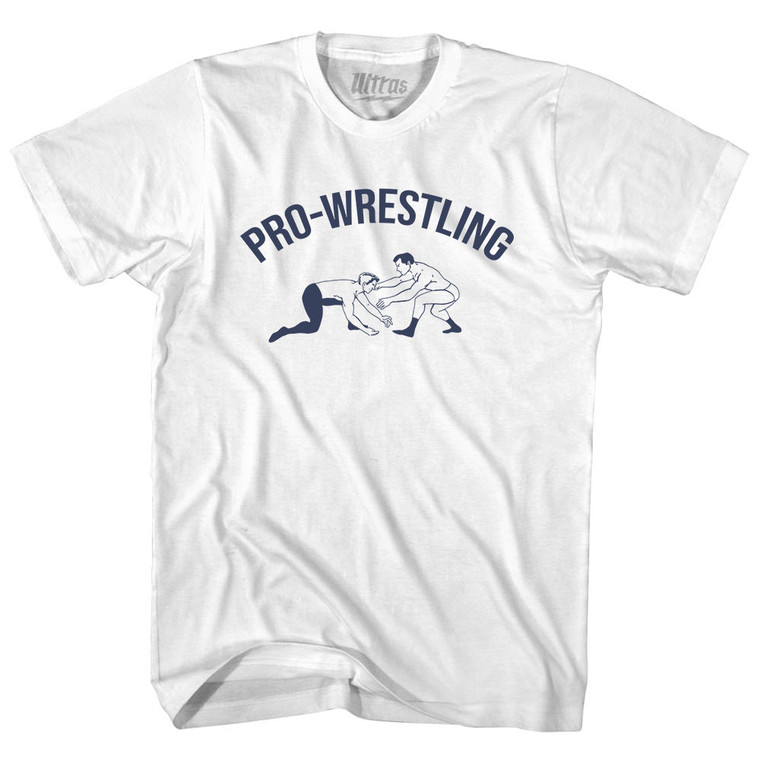 Vintage Pro-Wrestling Womens Cotton Junior Cut T-Shirt - White