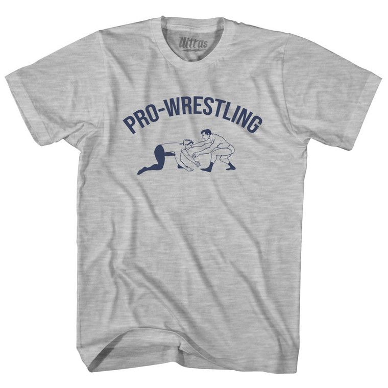 Vintage Pro-Wrestling Adult Cotton T-shirt - Grey Heather