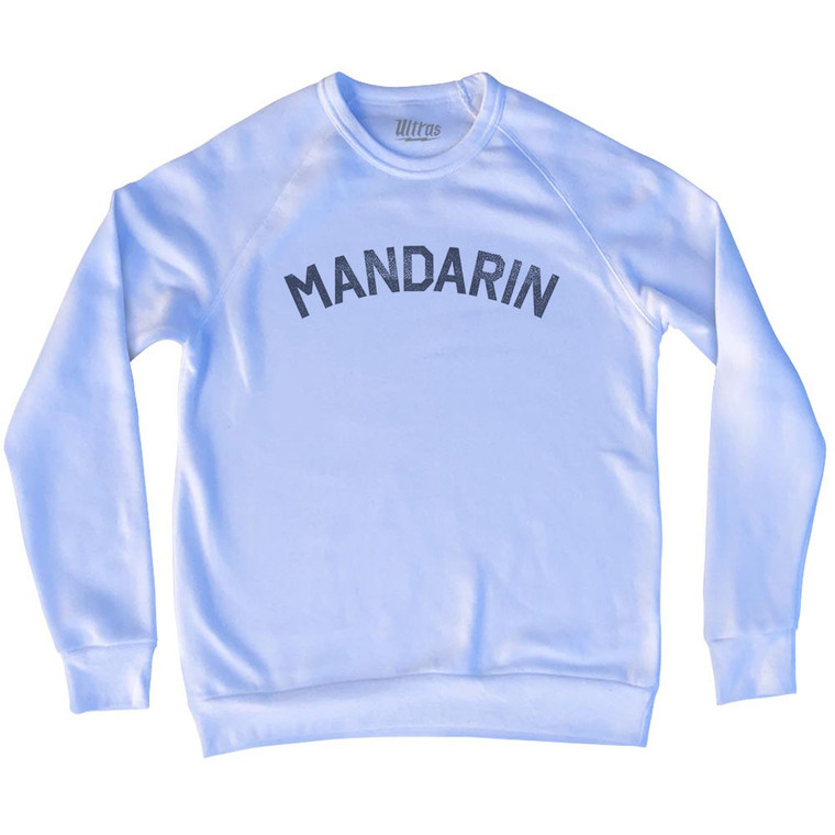 Mandarin Adult Tri-Blend Sweatshirt - White