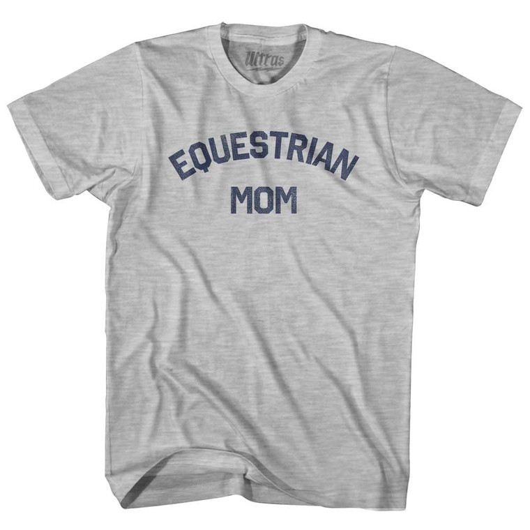 Equestrian Mom Womens Cotton Junior Cut T-Shirt - Grey Heather
