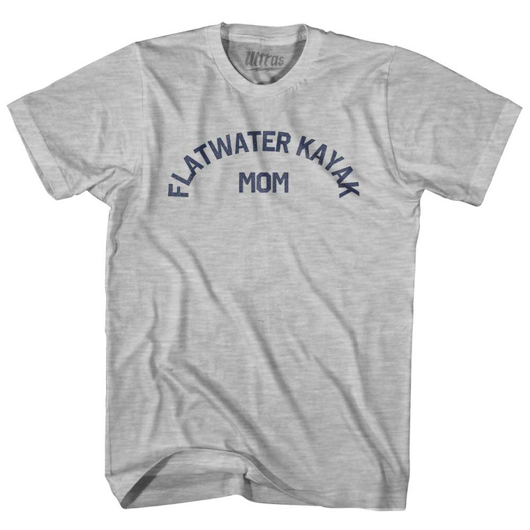 Flatwater Kayak Mom Womens Cotton Junior Cut T-Shirt - Grey Heather