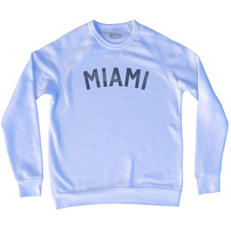 Miami Adult Tri-Blend Sweatshirt - White