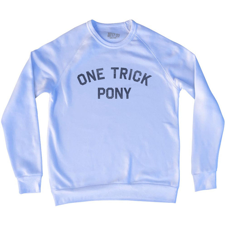 One Trick Pony Adult Tri-Blend Sweatshirt - White