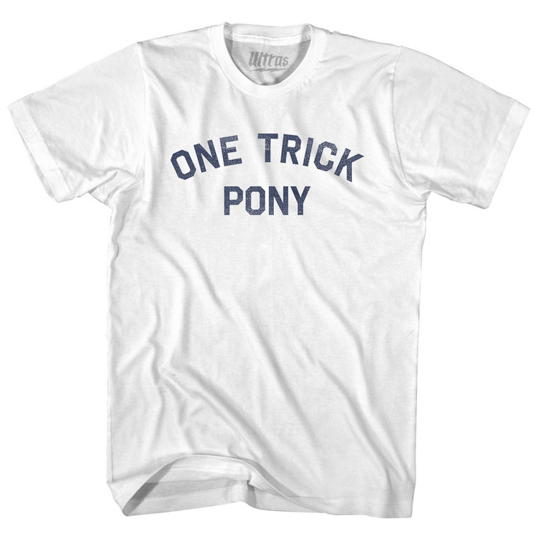 One Trick Pony Womens Cotton Junior Cut T-Shirt - White