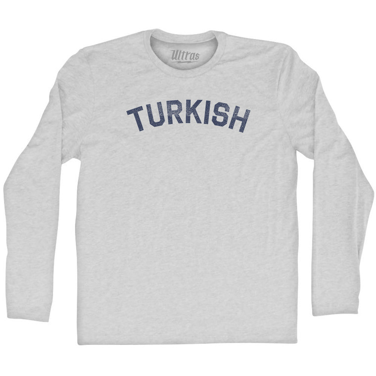 Turkish Adult Cotton Long Sleeve T-shirt - Grey Heather