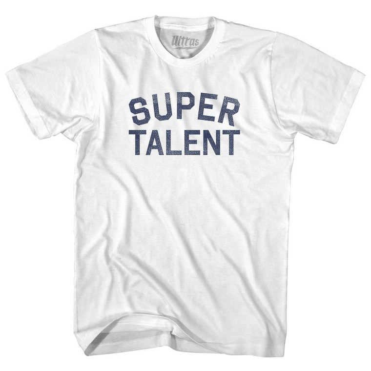 Super Talent Adult Cotton T-shirt - White