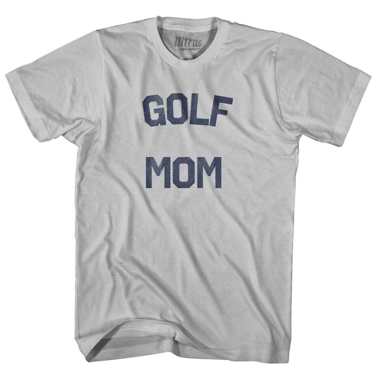Golf Mom Adult Cotton T-shirt - Cool Grey