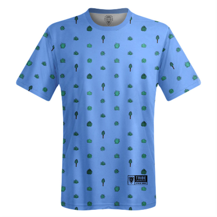 Tequilla Pattern Lacrosse Shooter Shirt - Carolina Blue