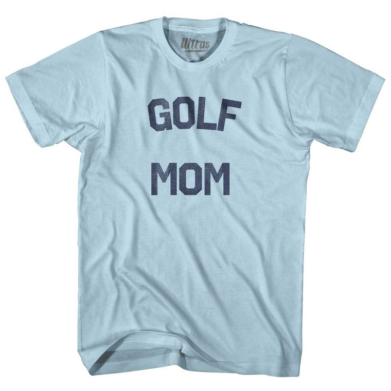 Golf Mom Adult Cotton T-shirt - Light Blue