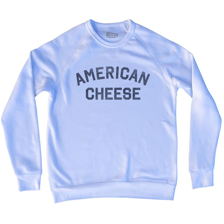 American Cheese Adult Tri-Blend Sweatshirt - White