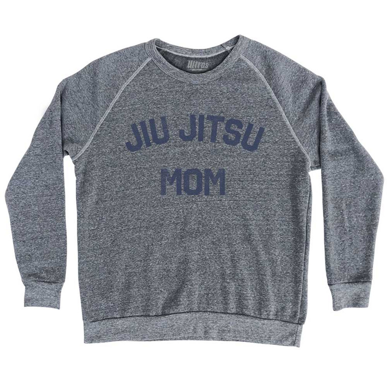 Jiu Jitsu Mom Adult Tri-Blend Sweatshirt - Athletic Grey