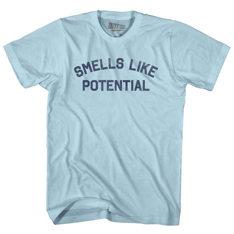 Smells Like Potential Adult Cotton T-shirt - Light Blue