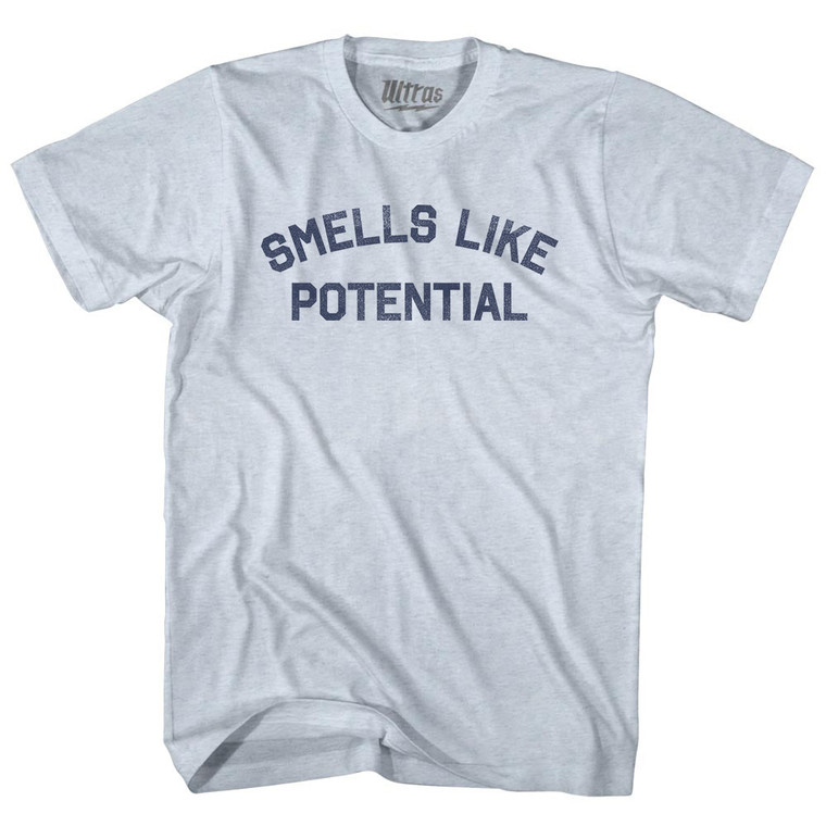 Smells Like Potential Adult Tri-Blend T-shirt - Athletic White