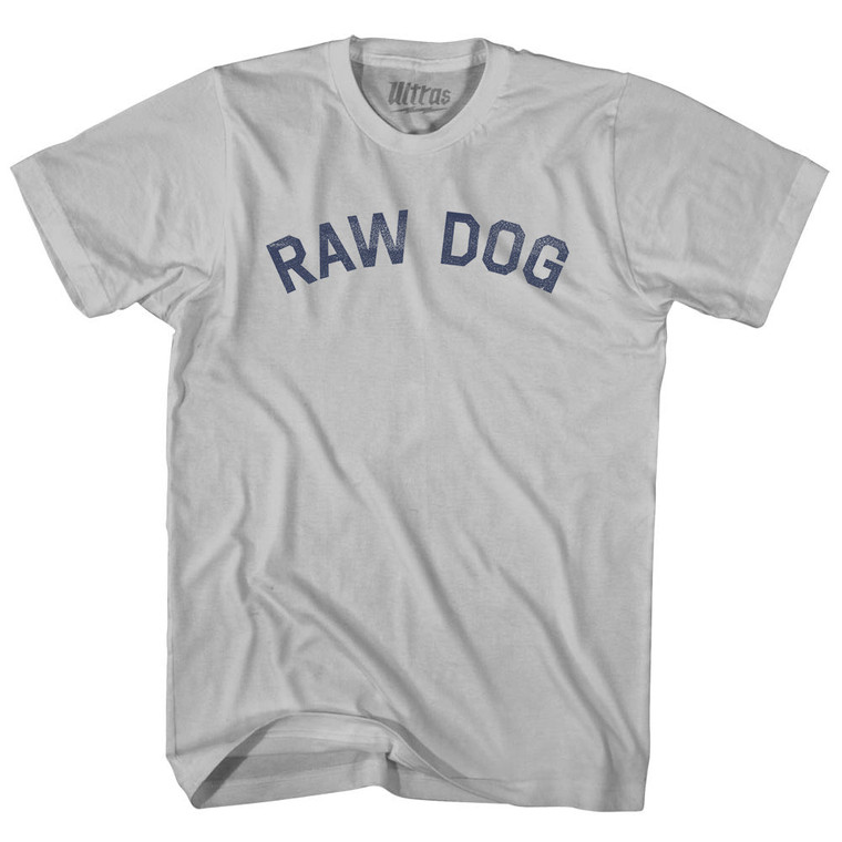 Raw Dog Adult Cotton T-shirt - Cool Grey
