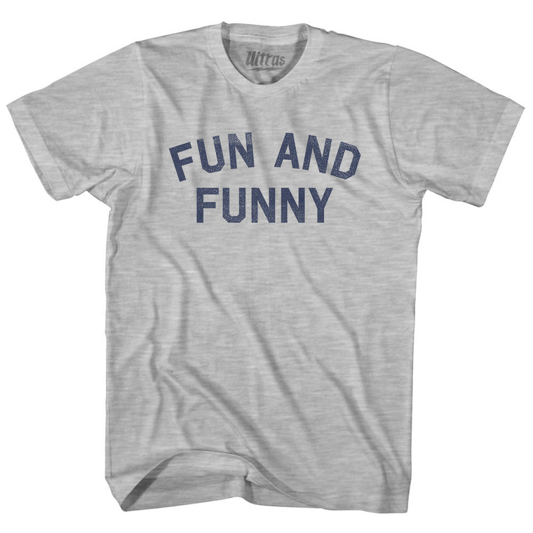 Fun And Funny Womens Cotton Junior Cut T-Shirt - Grey Heather