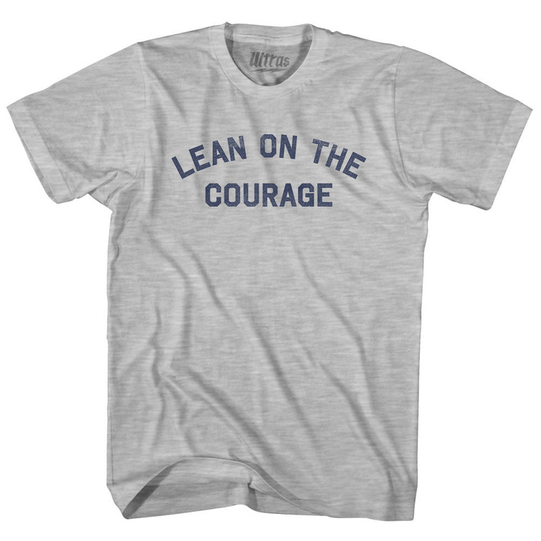 Lean On The Courage Youth Cotton T-shirt - Grey Heather