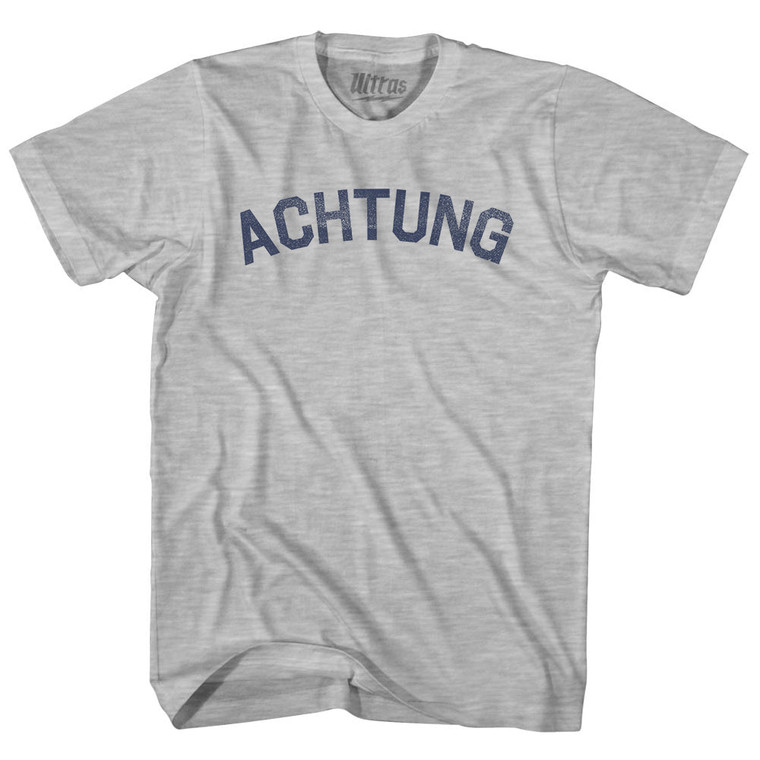 Achtung Youth Cotton T-shirt - Grey Heather