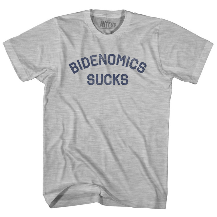 Bidenomics Sucks Youth Cotton T-shirt - Grey Heather