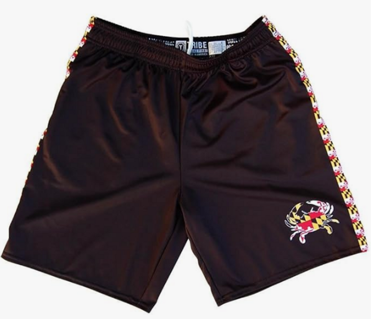 ADULT SMALL- Maryland Flag Crab Lacrosse Shorts- Final Sale ZT42