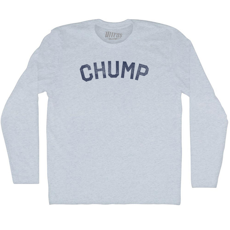 Chump Adult Tri-Blend Long Sleeve T-shirt - Athletic White