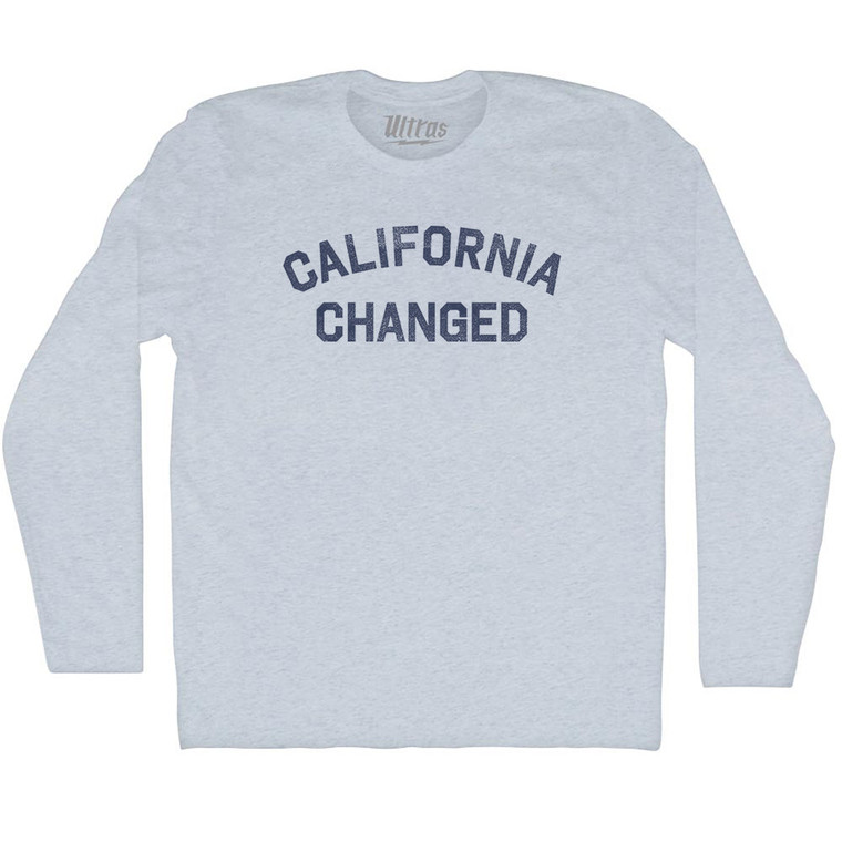 California Changed Adult Tri-Blend Long Sleeve T-shirt - Athletic White