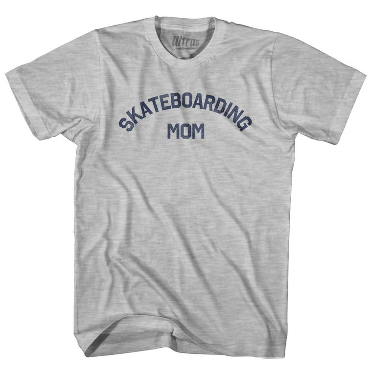 Skateboarding Mom Womens Cotton Junior Cut T-Shirt - Grey Heather