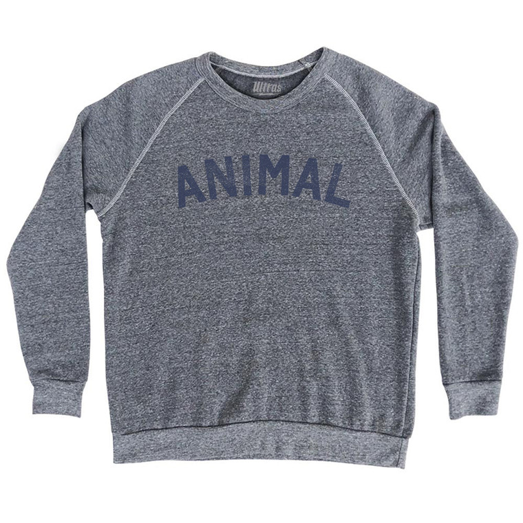 Animal Adult Tri-Blend Sweatshirt - Athletic Grey