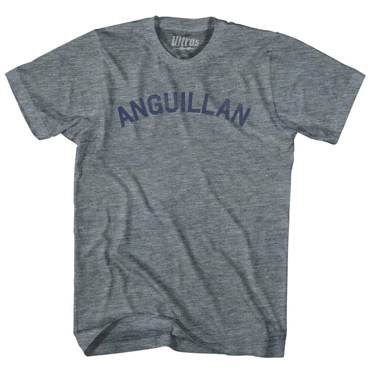 Anguillan Adult Tri-Blend T-shirt - Athletic Grey