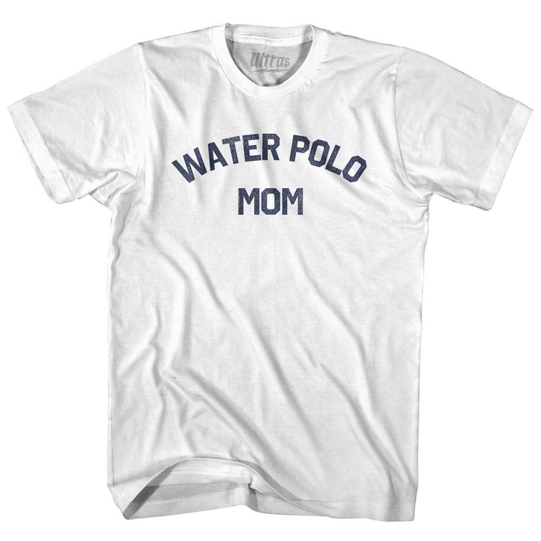 Water Polo Mom Adult Cotton T-shirt - White