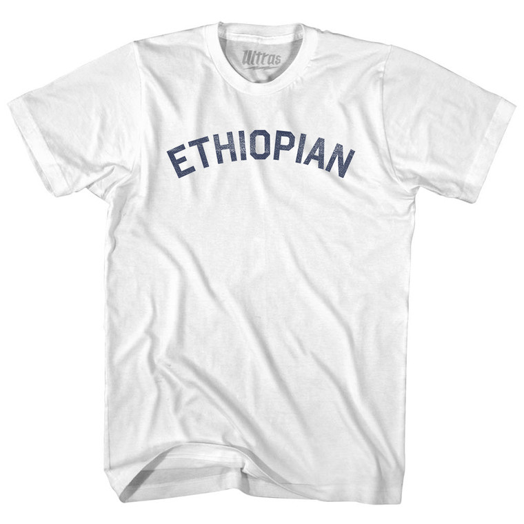 Ethiopian Womens Cotton Junior Cut T-Shirt - White