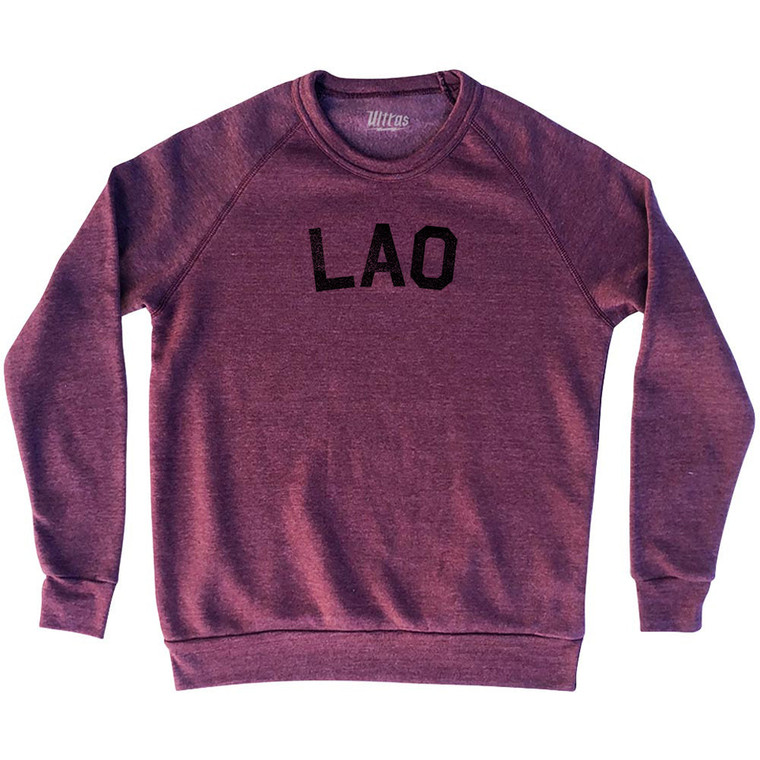 Lao Adult Tri-Blend Sweatshirt - Cranberry
