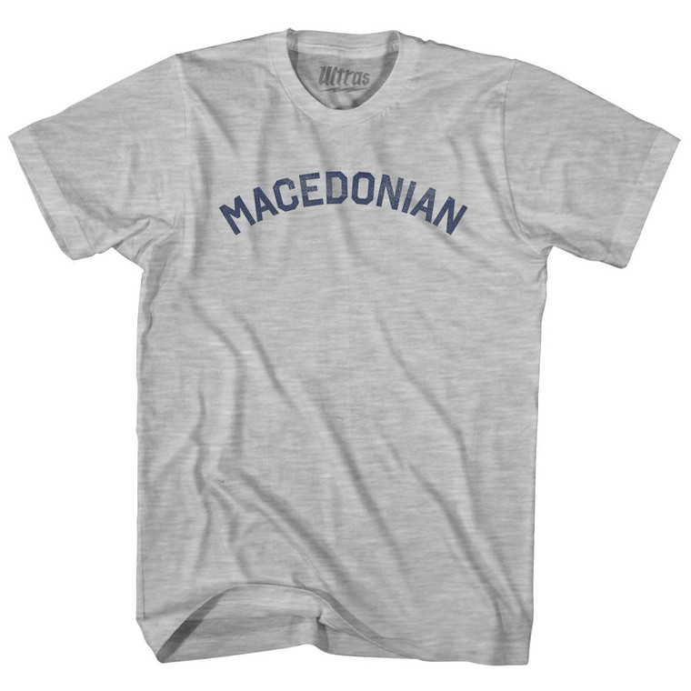Macedonian Womens Cotton Junior Cut T-Shirt - Grey Heather