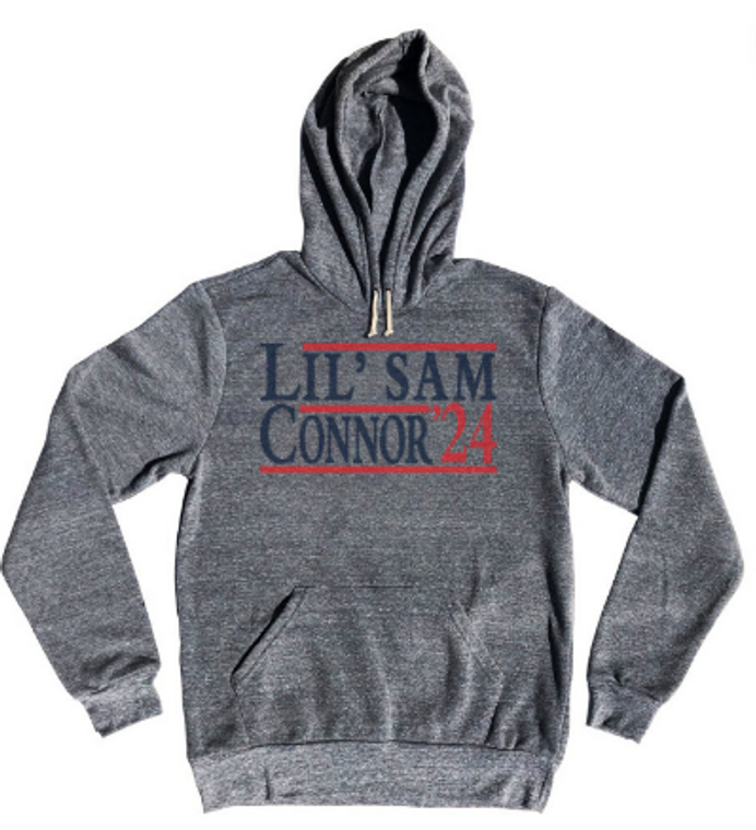 ADULT LARGE- Lil' Sam Connor 24- Athletic Grey- Final Sale Z11