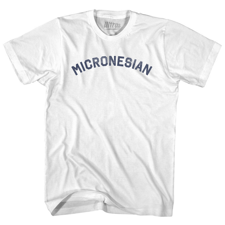 Micronesian Womens Cotton Junior Cut T-Shirt - White