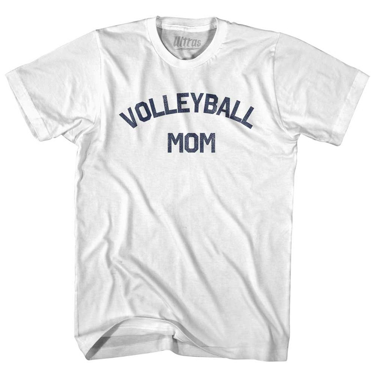 Volleyball Mom Womens Cotton Junior Cut T-Shirt - White