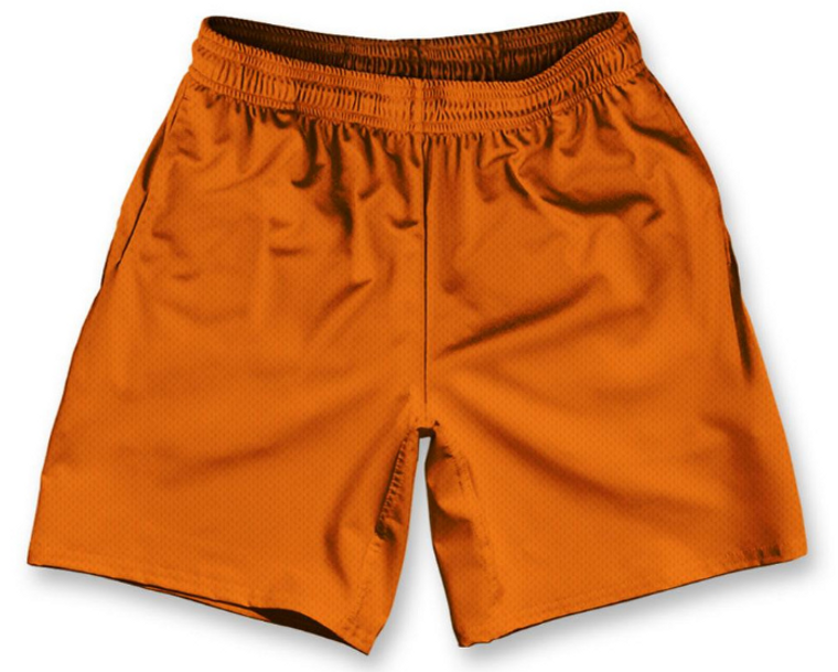 ADULT 3X-LARGE-Orange Athletic Running Fitness Exercise Shorts 7" Inseam Made in USA - Orange- Final Sale ZT44