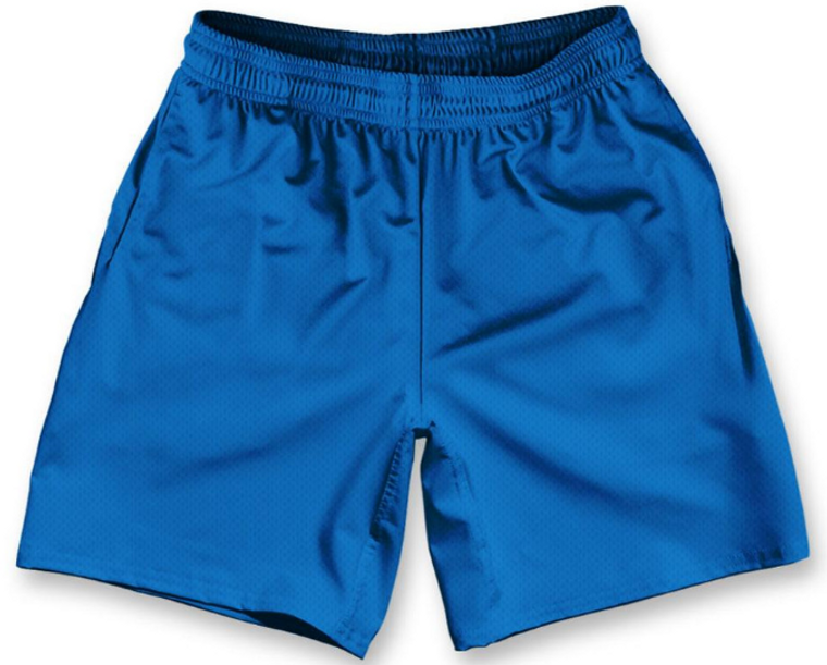 ADULT SMALL- Blue Royal Athletic Running Fitness Exercise Shorts 7" Inseam Made in USA - Royal- Final Sale ZT44