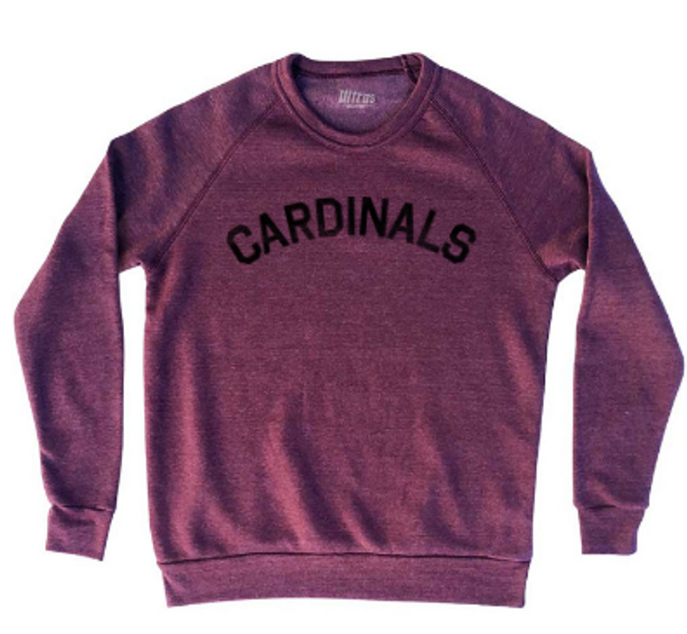 ADULT X-SMALL- CARDINALS "Black Print"- Cardinal Sweatshirt- Final Sale Z11