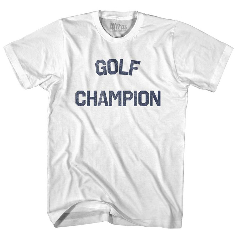 Golf Champion Adult Cotton T-shirt-White