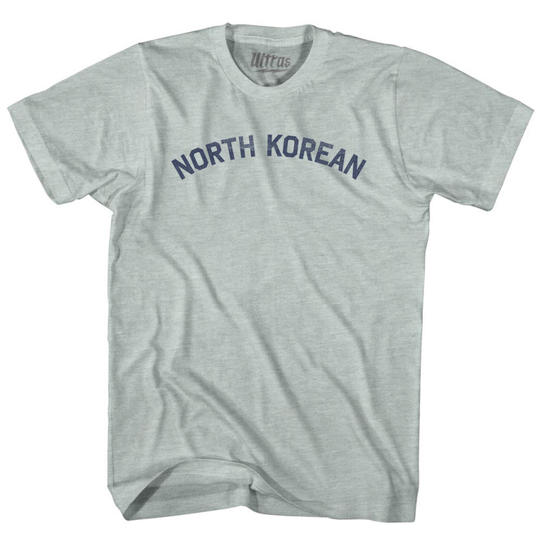 North Korean Adult Tri-Blend T-shirt - Athletic Cool Grey