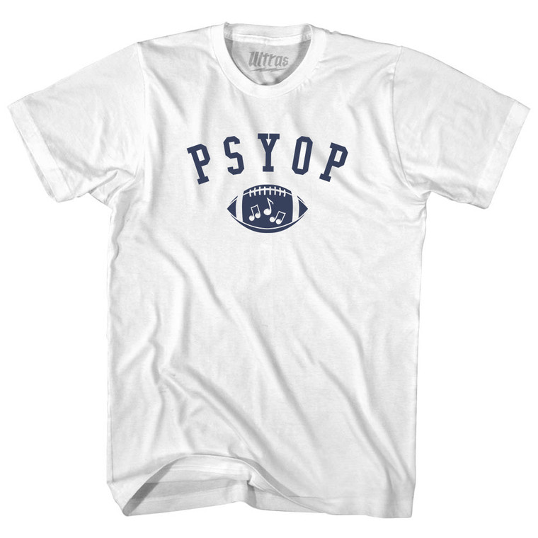 PSYOP Football Womens Cotton Junior Cut T-Shirt White