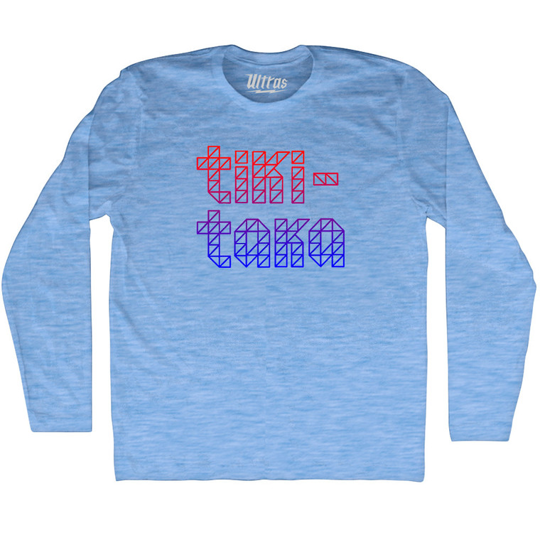 Tiki Taka Adult Tri-Blend Long Sleeve T-shirt Athletic Blue