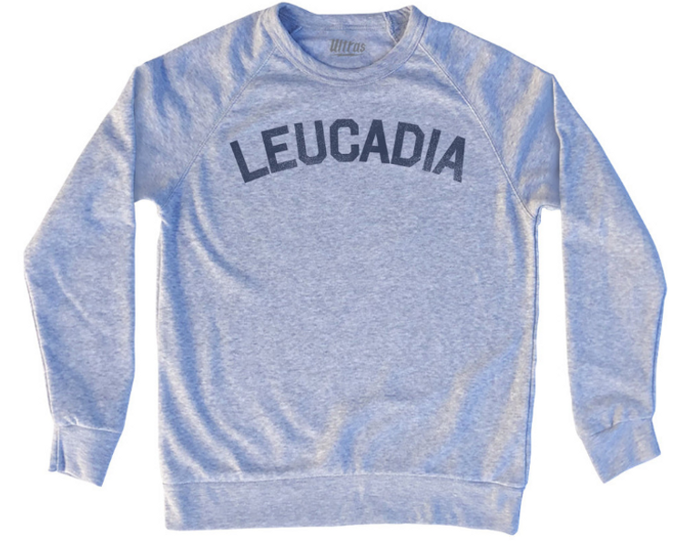 ADULT MEDIUM- leucadia Adult Tri-Blend Sweatshirt - Heather Grey- Final Sale Z11