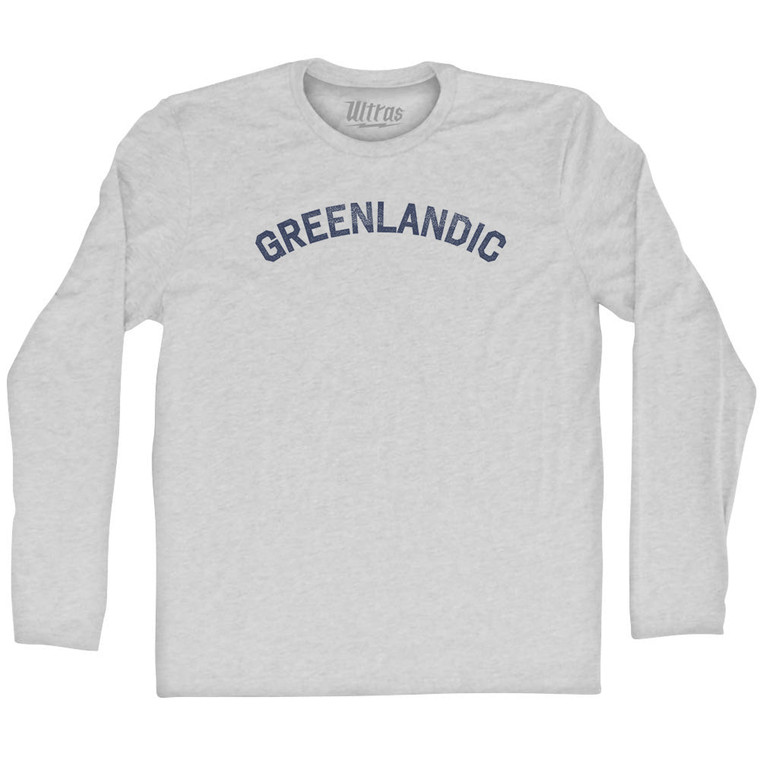 Greenlandic Adult Cotton Long Sleeve T-shirt - Grey Heather