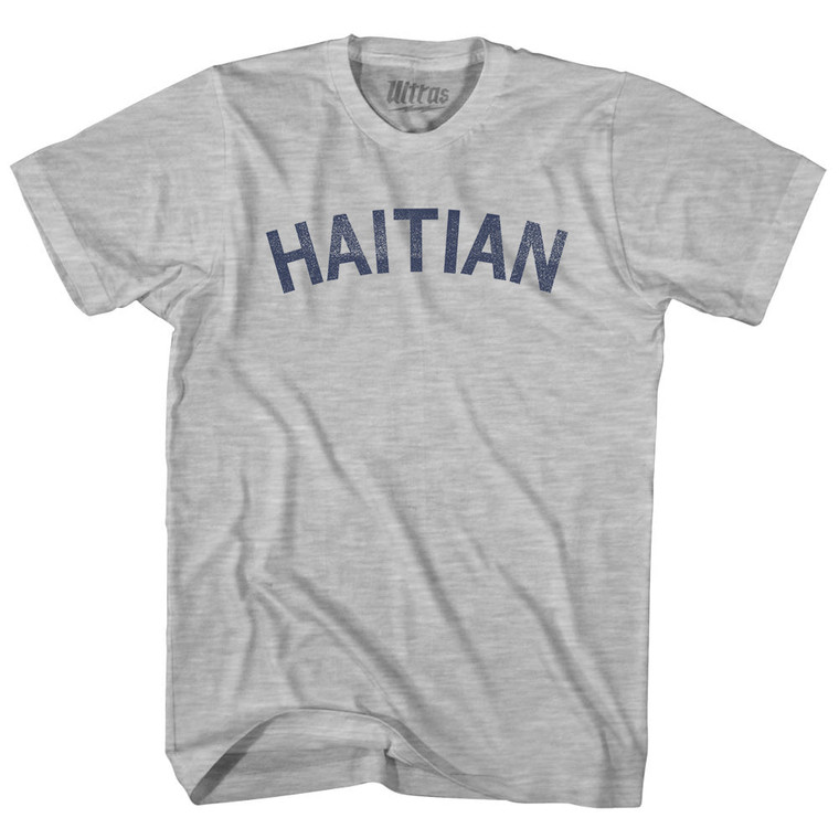 Haitian Womens Cotton Junior Cut T-Shirt - Grey Heather