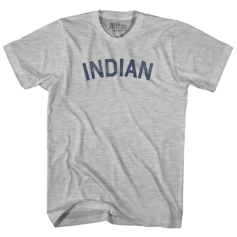Indian Adult Cotton T-shirt - Grey Heather