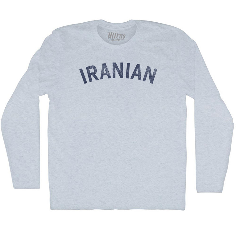 Iranian Adult Tri-Blend Long Sleeve T-shirt - Athletic White